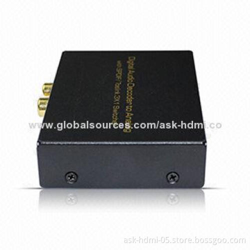 Digital Optical to L/R Analog Decoder with 3 x 1 SPDIF Switcher, Supports 5.1CH Audio